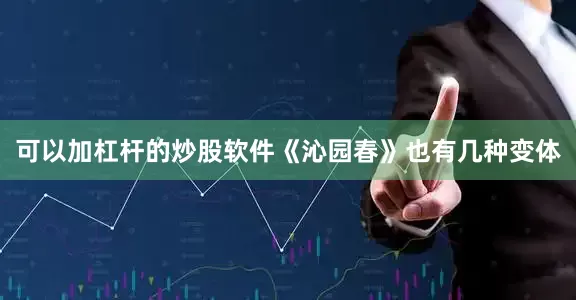 可以加杠杆的炒股软件《沁园春》也有几种变体